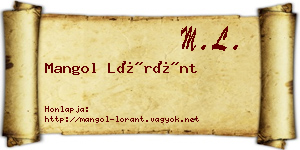 Mangol Lóránt névjegykártya